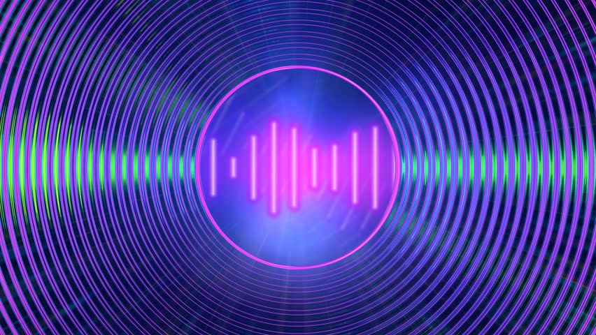 audio frequency monitor sound wave and ripple Royalty-Free Stock Footage #19126366