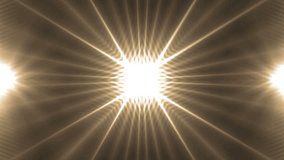 VJ Fractal gold kaleidoscopic background. Background gold motion with fractal design. Disco spectrum lights concert spot bulb. Animation seamless loop.