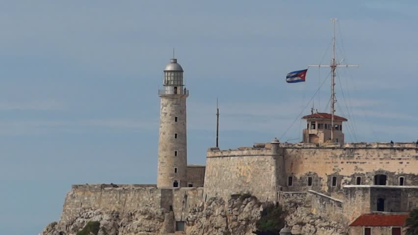 HAVANA, CUBA - DECEMBER 2011 -  Morro Castle is a picturesque fortress guarding