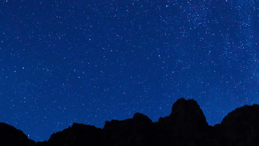 Time Lapse of Stars Moving Across the Night Sky, View from the Grand Canyon | Shutterstock HD Video #1912930