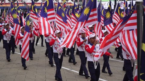 KUALA LUMPUR, MALAYSIA - 29th AUGUST 2016 ; Merdeka Day celebration is held in commemoration of Malaysia's Independence Day, during rehearsal at Dataran Merdeka Kuala Lumpur, Malaysia.