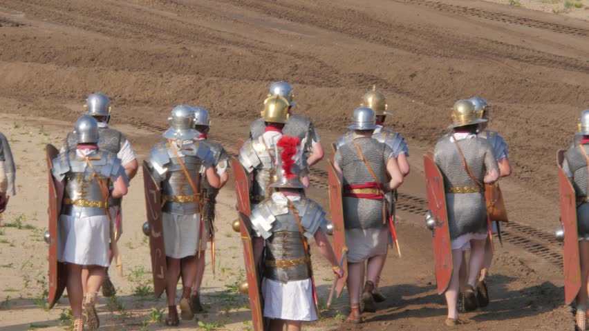 Men Dress As Roman Soldier Stock Footage Video 100 Royalty Free 19135384 Shutterstock