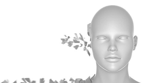 Human Head Isolated On White Background Stock Illustration 169359515 ...