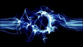 Abstract blue 3d particles slowly moving on black background. Seamless loop. - Powered by Shutterstock - Get 15% off with code: PIKWIZARD15