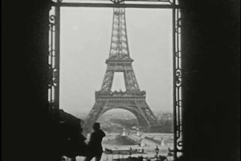 Seeing Paris part four, scenes of Avenue du Bois and the Eiffel Tower. (1910s)