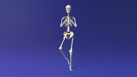 Tree Pose Of Human Skeletal.