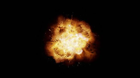 Realistic explosion and blasts with alpha channel. VFX element.