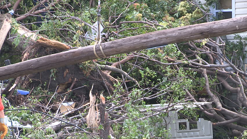 Windsor, Ontario, Canada August 2016 Massive damage after tornado hits Windsor Canada