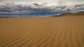 Time Lapse of a beautiful desert landscape. Gobi Desert. Mongolia.