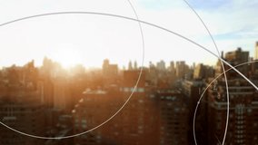 city business district concept background. animated data flow numbers streaming idea. global networking visualization. crowdsourcing investment strategy    - Powered by Shutterstock - Get 15% off with code: PIKWIZARD15