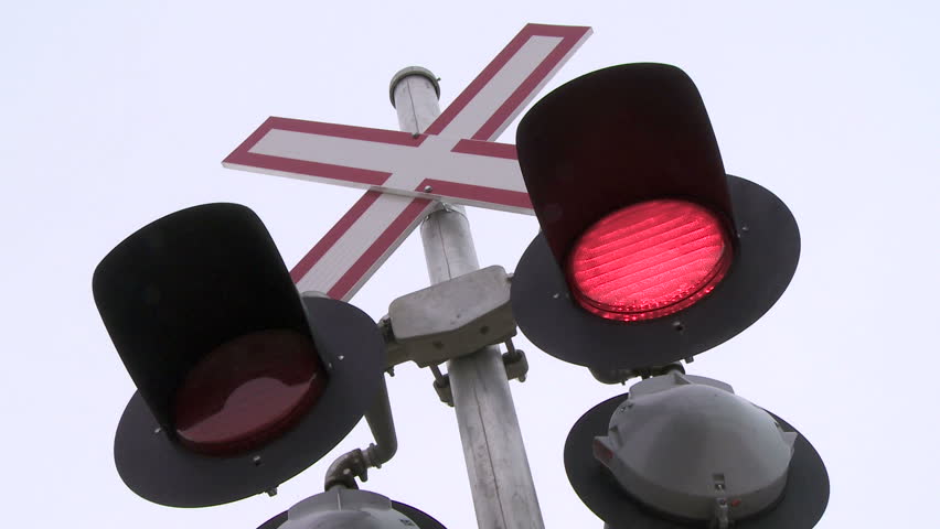 Railway crossing signal