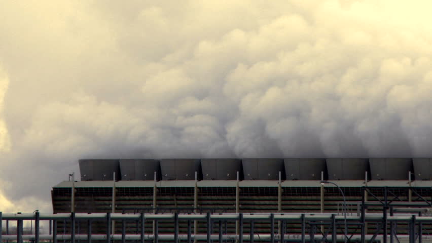 Smoke stacks from petrochemical refinery