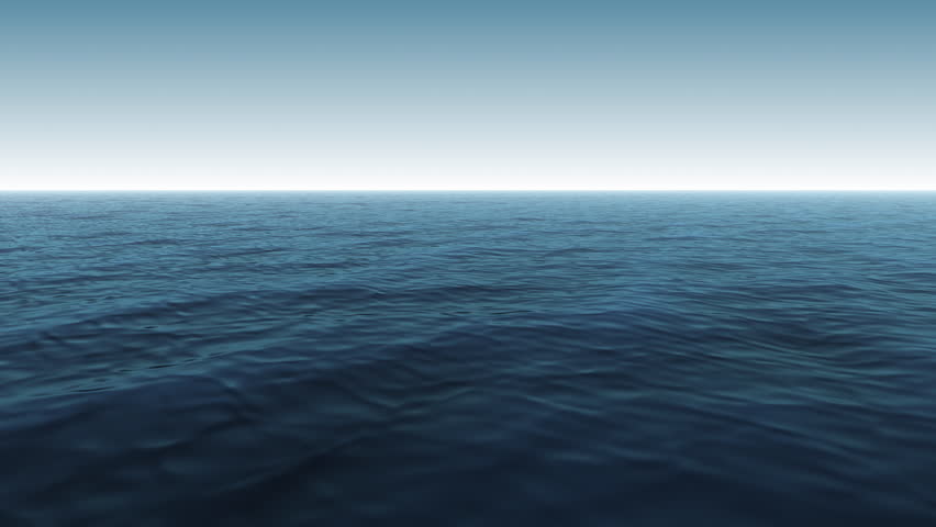 computer generated blue calm ocean scene Stock Footage Video (100% ...