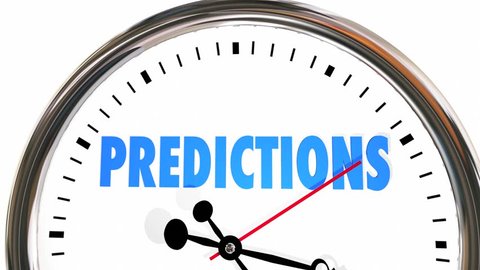 Predictions Future Forecast Clock Time Word 3d Animation
