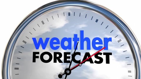 Weather Forecast Clock Time Planning Ahead 3d Animation