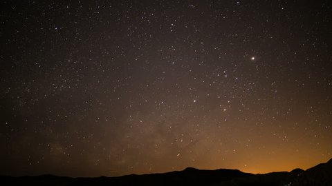 Milky Way Aquarids Meteor Shower Canyon 06 Time Lapse Sunset
 Stockvideó