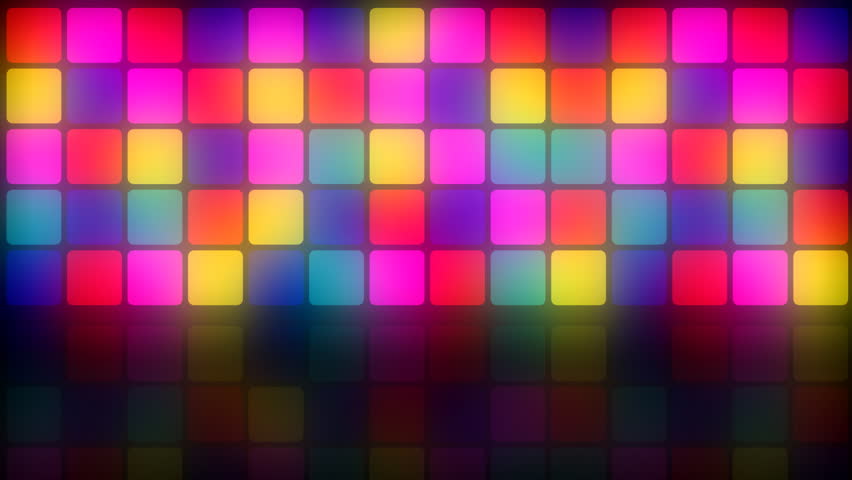 Colorful 80s Club Dancefloor Background Stock Footage Video 100