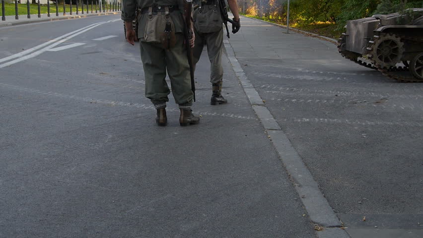 German soldiers preparing to attack.