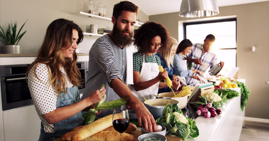 A Group of Friends Preparing Stock Footage Video (100% Royalty-free) 19230424 | Shutterstock