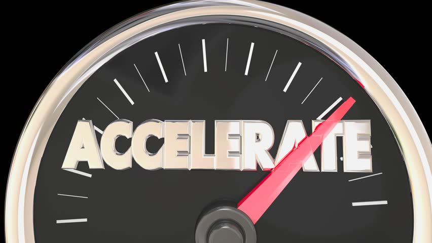 accelerate reach top level speedometer 3d: стоковое видео