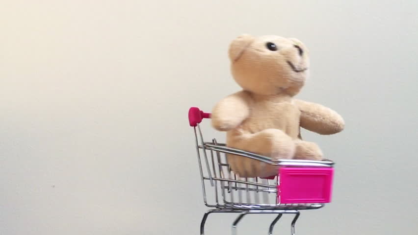 shopping teddy bear