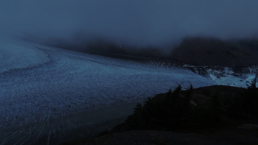 A predawn view of Salmon Glacier near Hyder in Southeast Alaska. 