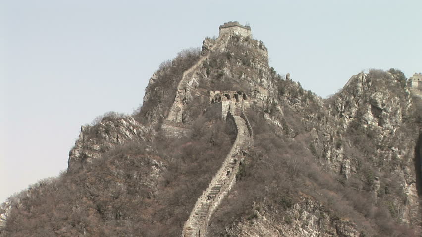 Original section of The Great Wall, China, Jinshanling, low angle view, zoom in. Format: NTSC HDV Compression: MotionJPEG-A Camera: Sony HVR-Z1U Size: 1080i (1920 x 1080) Sound: No