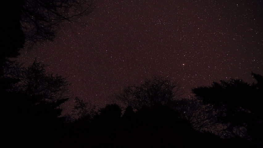 Movement of the stars in the valley of the river Aapsta, Abkhazia. Full HD
