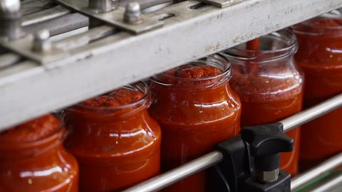 Automatic Line for Processing of Vegetables.Manufacturer Of Tomato Paste.Bottling Tomato Paste in Glass jars.