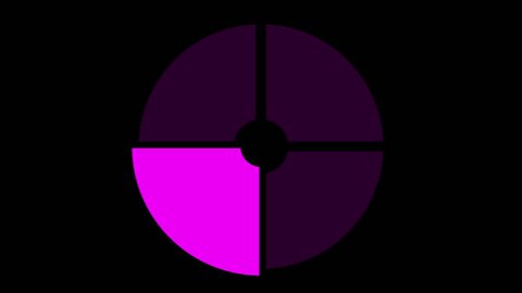 loading screen circular, purple on black background - 4k 30fps loop - video texture, seamless animated element