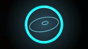 Seamless looping animation with a bluish Disc Icon with binary code - Powered by Shutterstock - Get 15% off with code: PIKWIZARD15