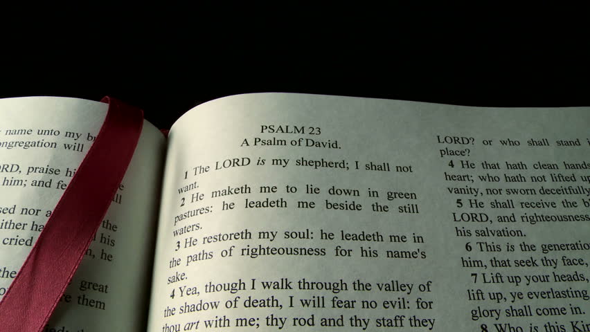 Scripture selection from the Holy Bible, Psalm 23