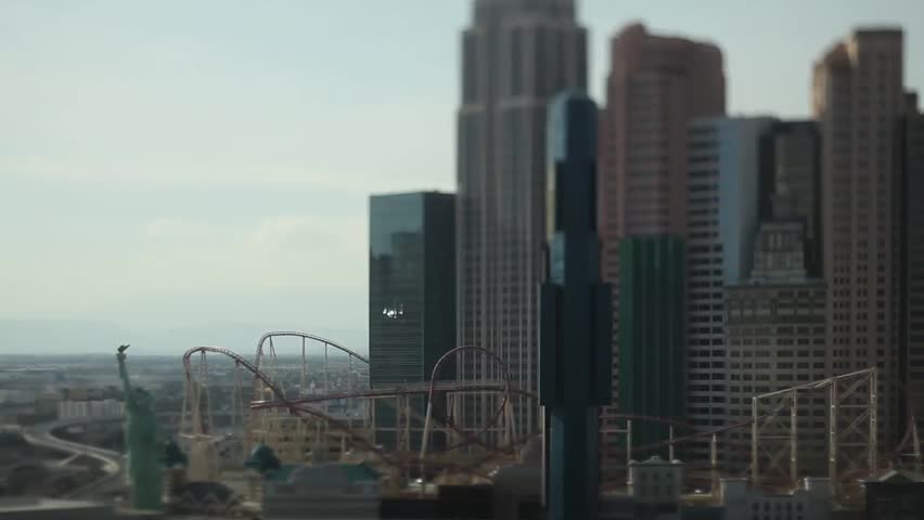 USA Las Vegas New York Hotel Tilt Shift Timelapse