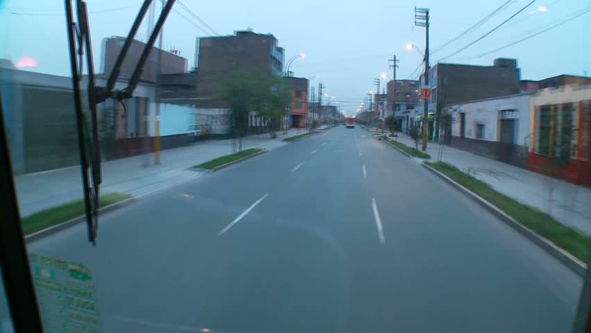 Bus trip through Lima