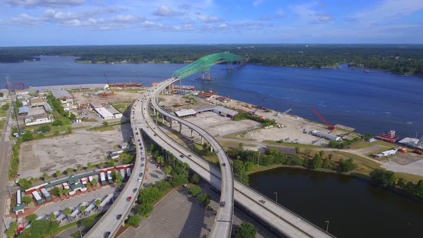 Aerial timelapse video of the Hart River Jacksonville FL