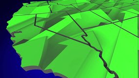 Michigan Map United States America Growth Increase Improve 3d Animation