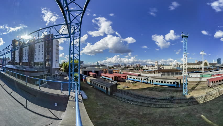 Timelapse Video. View of Railroad Tracks From the Southern Terminus. There