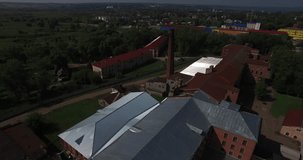 Aerial video footage of old factory in Pereslavl-Zalesski: Golden Ring, Russia