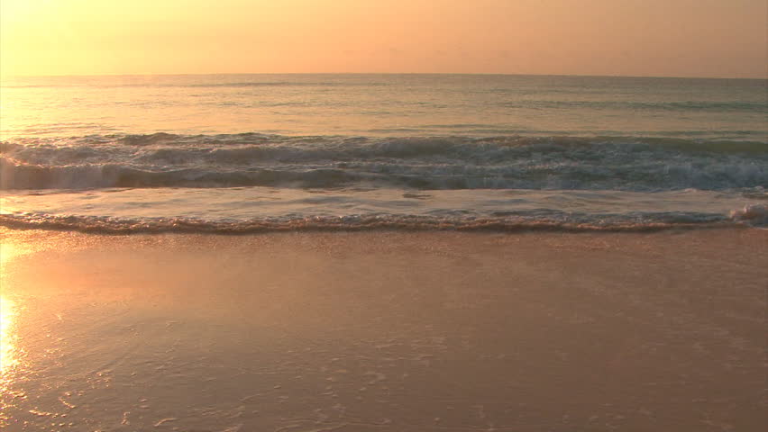 Beach at sunrise in Mexico