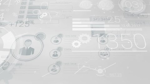 Clear Gray Corporate Background With Abstract Elements Of Infographics
