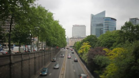 Brussels Street Tilt Shift Timelapse