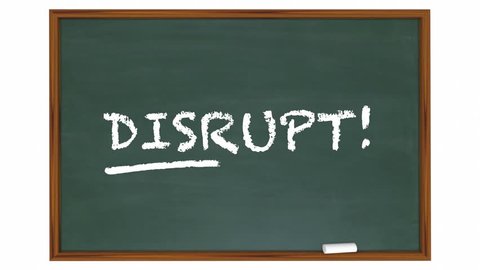 Disrupt Change Rethink Word Disruption Chalk Stock Footage Video (100% ...