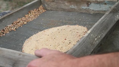 Sifting sand through a sieve 
