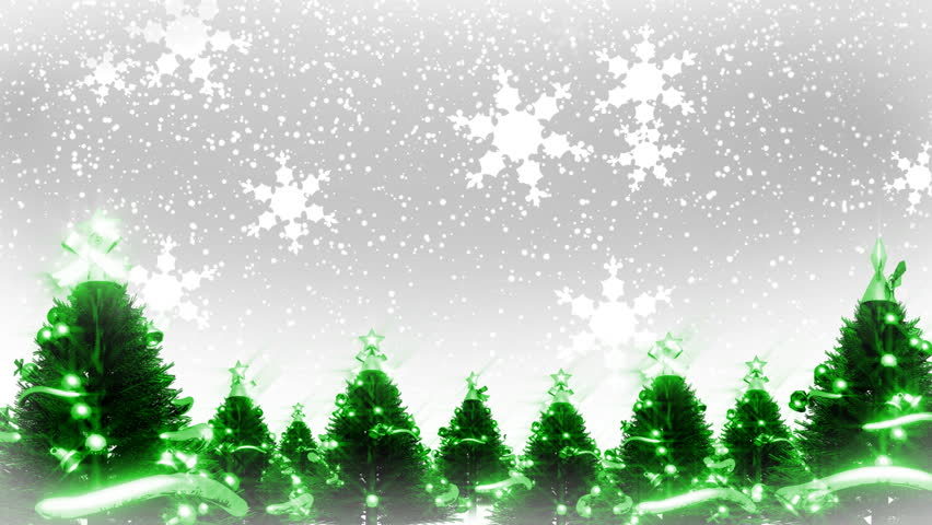 Christmas Trees and Snow HD Loop