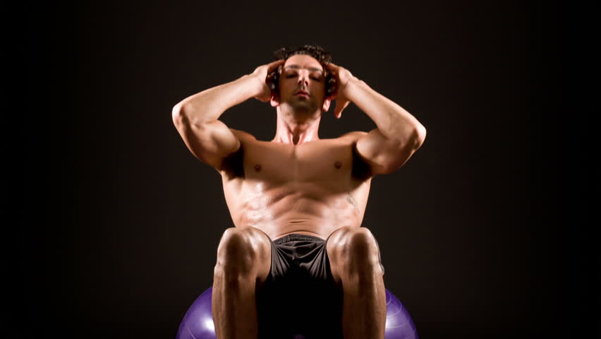 Athletic man working out.