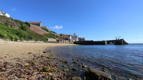 Beach and Crail Harbour Fife Scotland