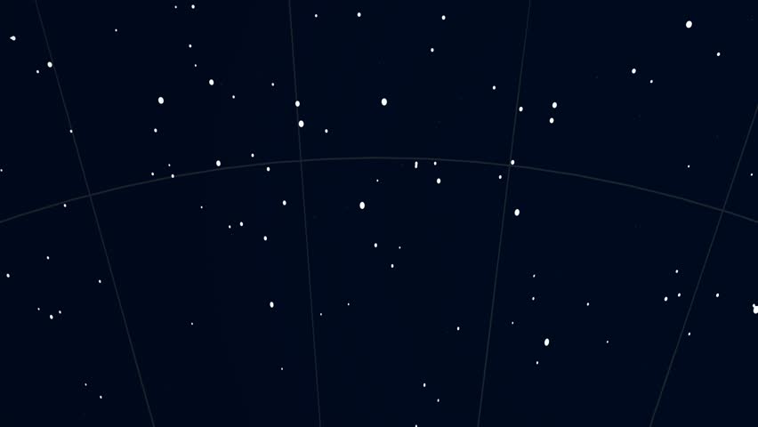 Constellation of Apus. Bright stars (up to 6.5M) - vector shapes. Constellation figures and boundaries. Equator, ecliptic and galactic equator reference lines Royalty-Free Stock Footage #19407052
