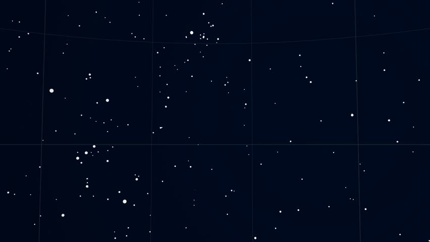Constellation of Columba. Bright stars (up to 6.5M) - vector shapes. Constellation figures and boundaries. Equator, ecliptic and galactic equator reference lines Royalty-Free Stock Footage #19407649