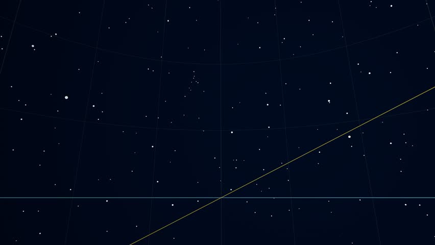 Constellation of Hercules. Bright stars (up to 6.5M) - vector shapes. Constellation figures and boundaries. Equator, ecliptic and galactic equator reference lines Royalty-Free Stock Footage #19407955