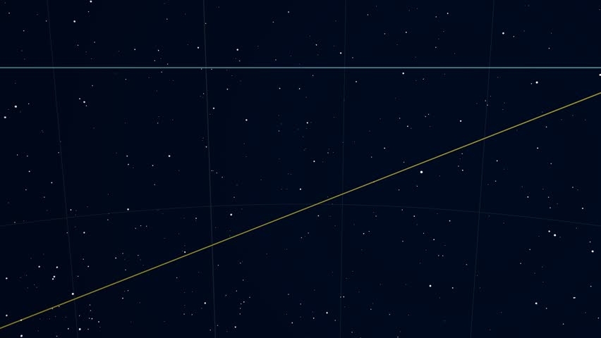 Constellation of Sagitta. Bright stars (up to 6.5M) - vector shapes. Constellation figures and boundaries. Equator, ecliptic and galactic equator reference lines Royalty-Free Stock Footage #19408228